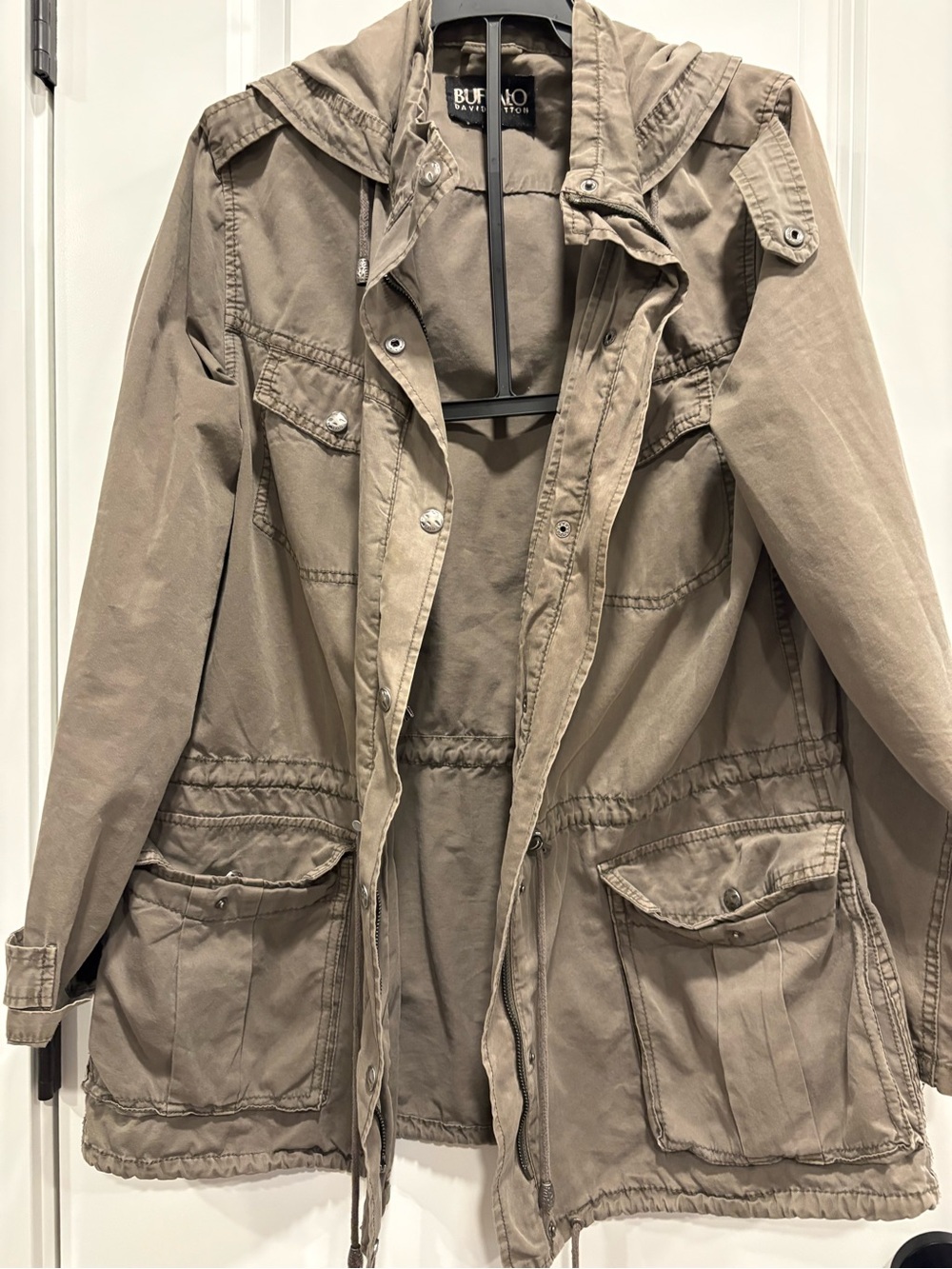 Buffalo David Bitton Taupe Utility Hooded Jacket